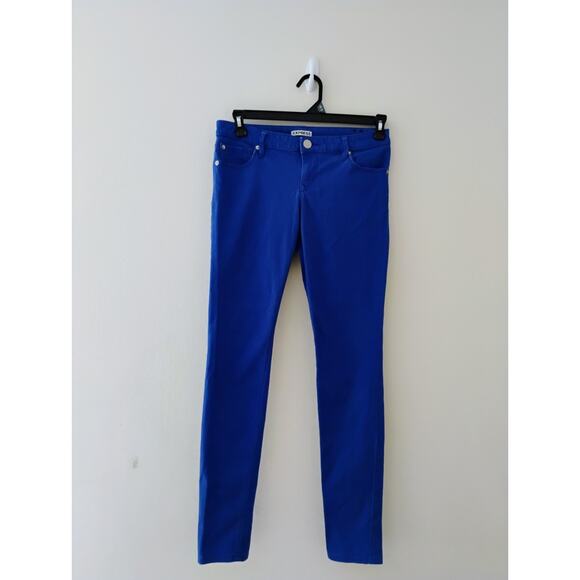 80's Style Soft Royal Blue Express Pants. Size 6. 90's. Felt. Bennetton. - Picture 1 of 13